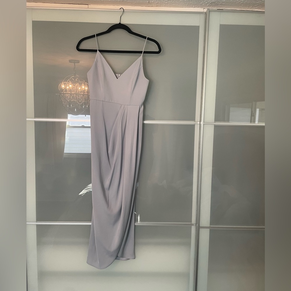 Cocktail Draped Dress in Powder Blue by Shona Joy